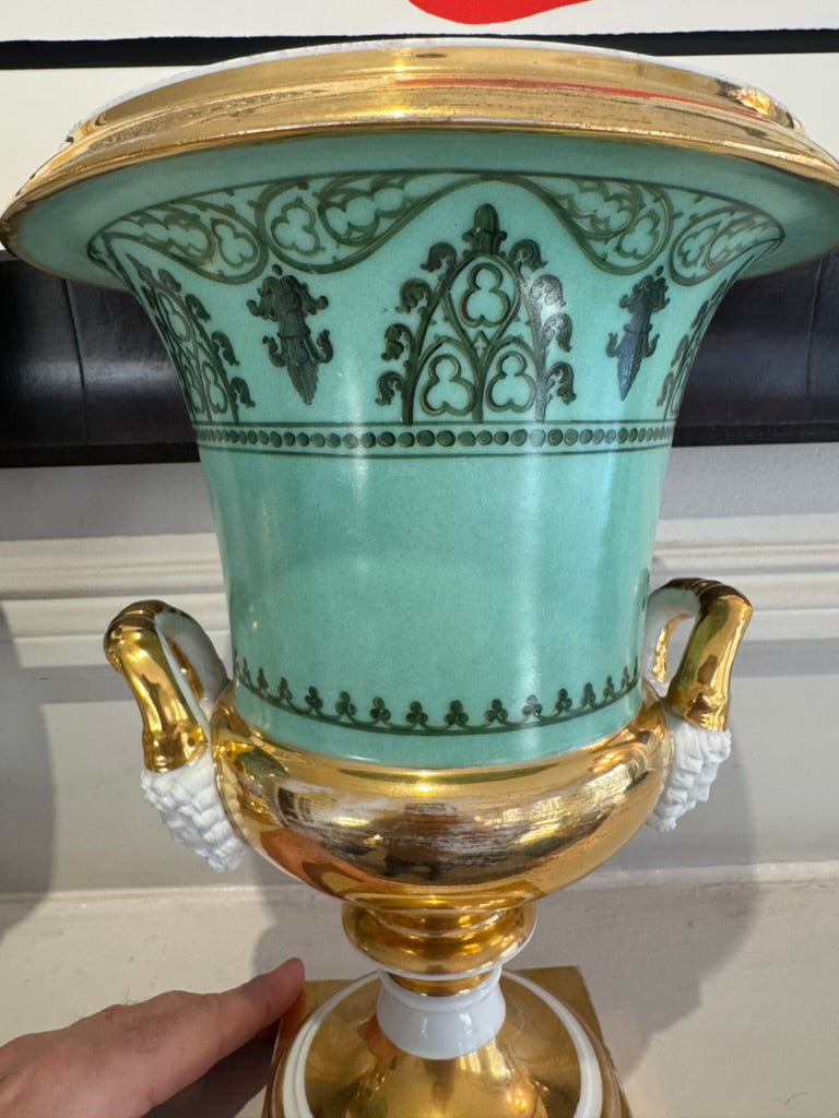 Large Pair of Old Paris Campana Urns