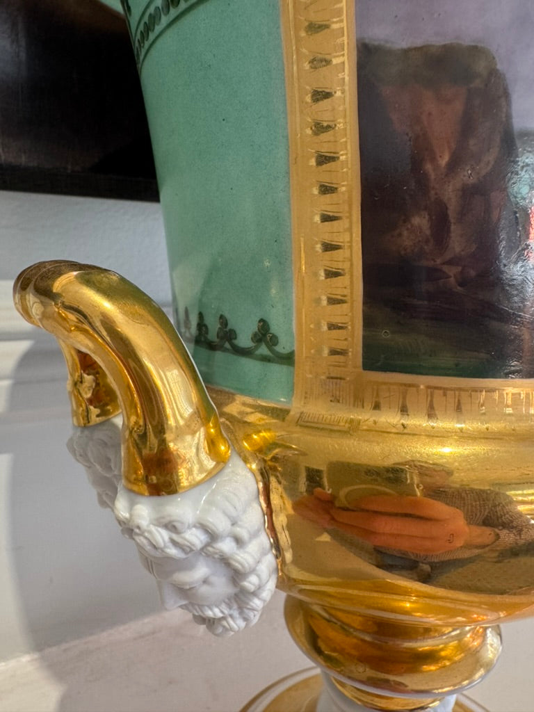 Large Pair of Old Paris Campana Urns