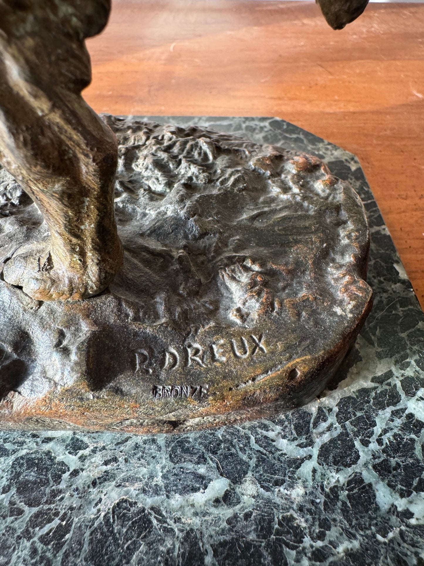 Antique French Bronze of a Collie
